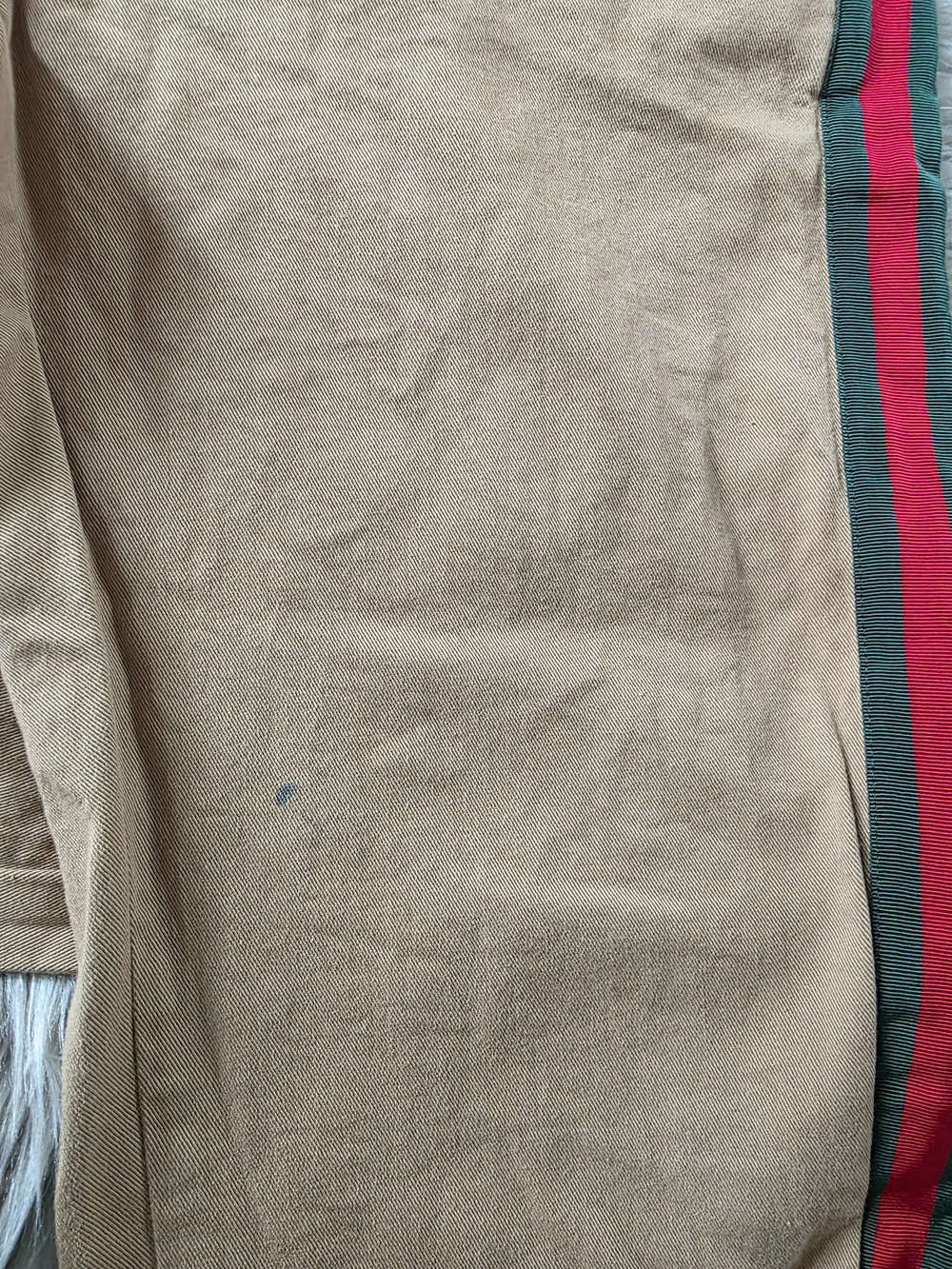Gucci Tan Chinos with Red & Green Side Stripes Uzed Size 10 Boys